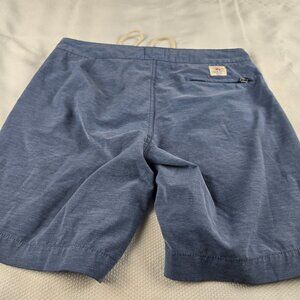 Faherty Shorts Men 32 Blue Solid All Day Chino Drawstring 9" Inseam